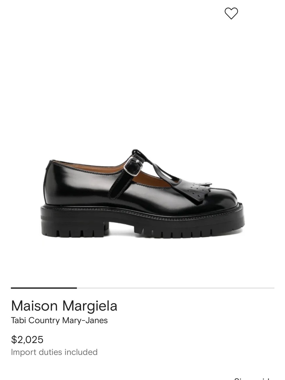 Maison Margiela Authentic Black Leather Tabi Country Mary Jane Loafer - Picture 4 of 4